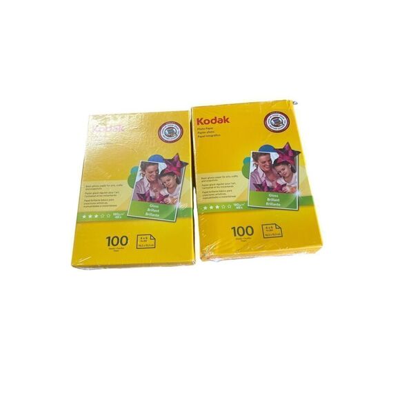 KODAKEAST White 6.5 Mil Glossy 100 Sheets/Pack Photo Paper Size 4 X 6 NEW - Picture 2 of 15